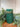Rustic Scalloped Pillar Candle Emerald 70x130mm - Bumble Living