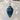 Beaded Cone Small Blue Bauble - Bumble Living