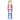 Stacked glass bottles in pink, purple, and blue on a white background