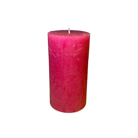 Rustic Pillar Candle Fuchsia 70x130mm