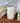 Leaf Pattern Macon Cream Pillar Candle 45 h