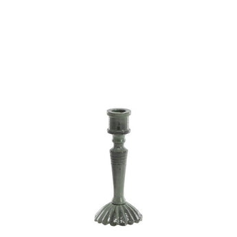 Antique Verte Taper Candlestick Holder by Chic Antique featuring a vintage green finish and classic design for elegant decor.