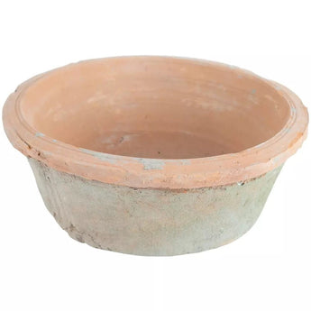 Antiqued Redstone Dish Planter by Grand Illusions, 15x5cm, featuring a rustic, textured ceramic design for indoor or outdoor use.