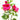 Dark pink artificial peony spray from Oaktree UK with multiple realistic blossoms on green stems.