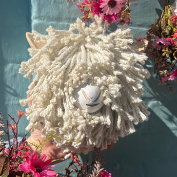 Mini wall ornament of Baa-rbara the Sheep by Aquarelle Home, featuring a cute, detailed animal decoration for home decor.