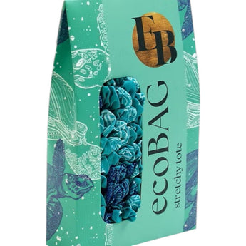 Blue Ocean Turtle eco bag by My Little Eco Bags, featuring a vibrant turtle design on a blue reusable bag.