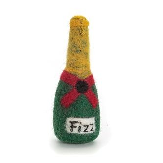 Felt decoration shaped like a fizzy soda bottle from Amica, colorful and textured craft accessory for decorating projects.