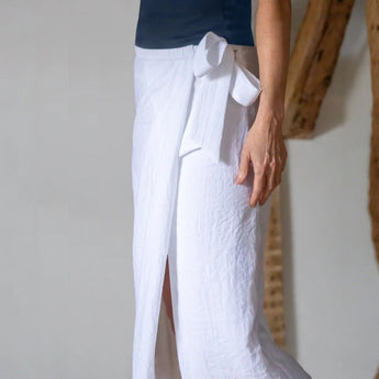 White Chalk UK Chloe skirt, a stylish clothing piece with a flowy design, perfect for casual or dressy occasions.