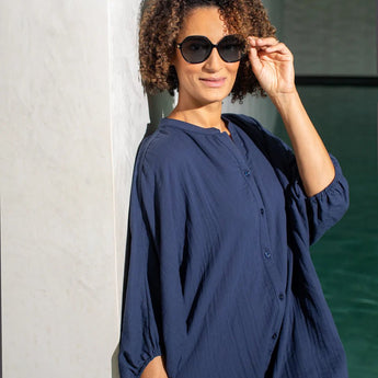 Chalk UK New York sunglasses with black frame and tinted lenses, stylish eyewear for outdoor fashion and sun protection.