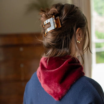 Chalk UK Nova Scarf Faux Fur- Merlot - Bumble Living