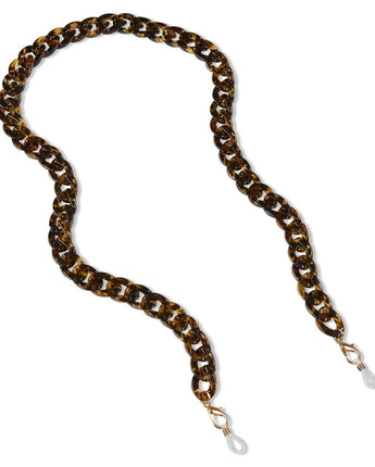 Chalk UK Ramsgate glasses chain in tortoiseshell pattern, stylish accessory for holding and securing glasses.
