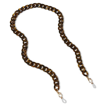 Chalk UK Ramsgate glasses chain in tortoiseshell pattern, designed to securely hold eyeglasses with stylish comfort.