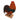Charlemagne Cockerel Wood & Jute Ornament - Bumble Living