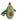 Felt Christmas avocado decoration by Amica, featuring festive holiday design with green felt and decorative accents.