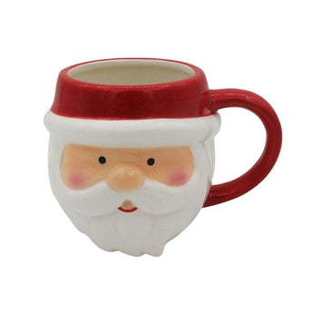 Christmas Santa Head Ceramic Shaped Mug - Bumble Living