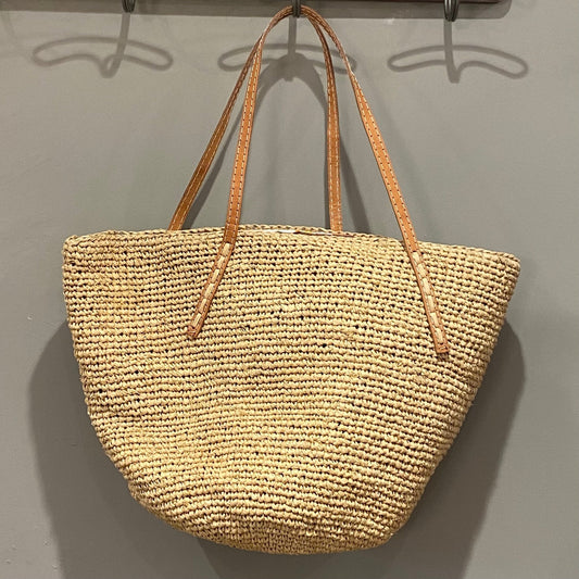 Crochet Natural Drawstring Bag - Bumble Living