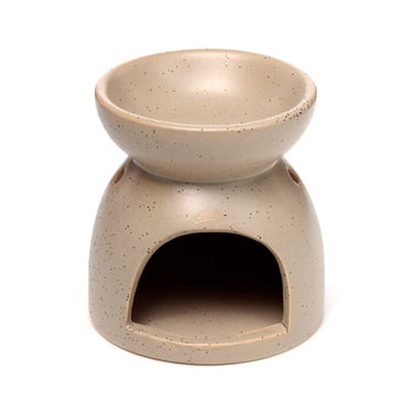 Pukator Eden Stone Effect Embossed Lotus Wax Burner in assorted colors, with a detailed embossed lotus design and smooth finish.
