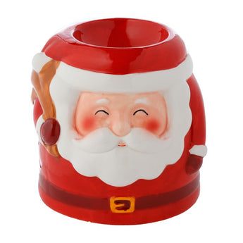 Santa-shaped ceramic wax burner from Pukator with festive Christmas design, perfect for holiday aromatherapy and decoration.