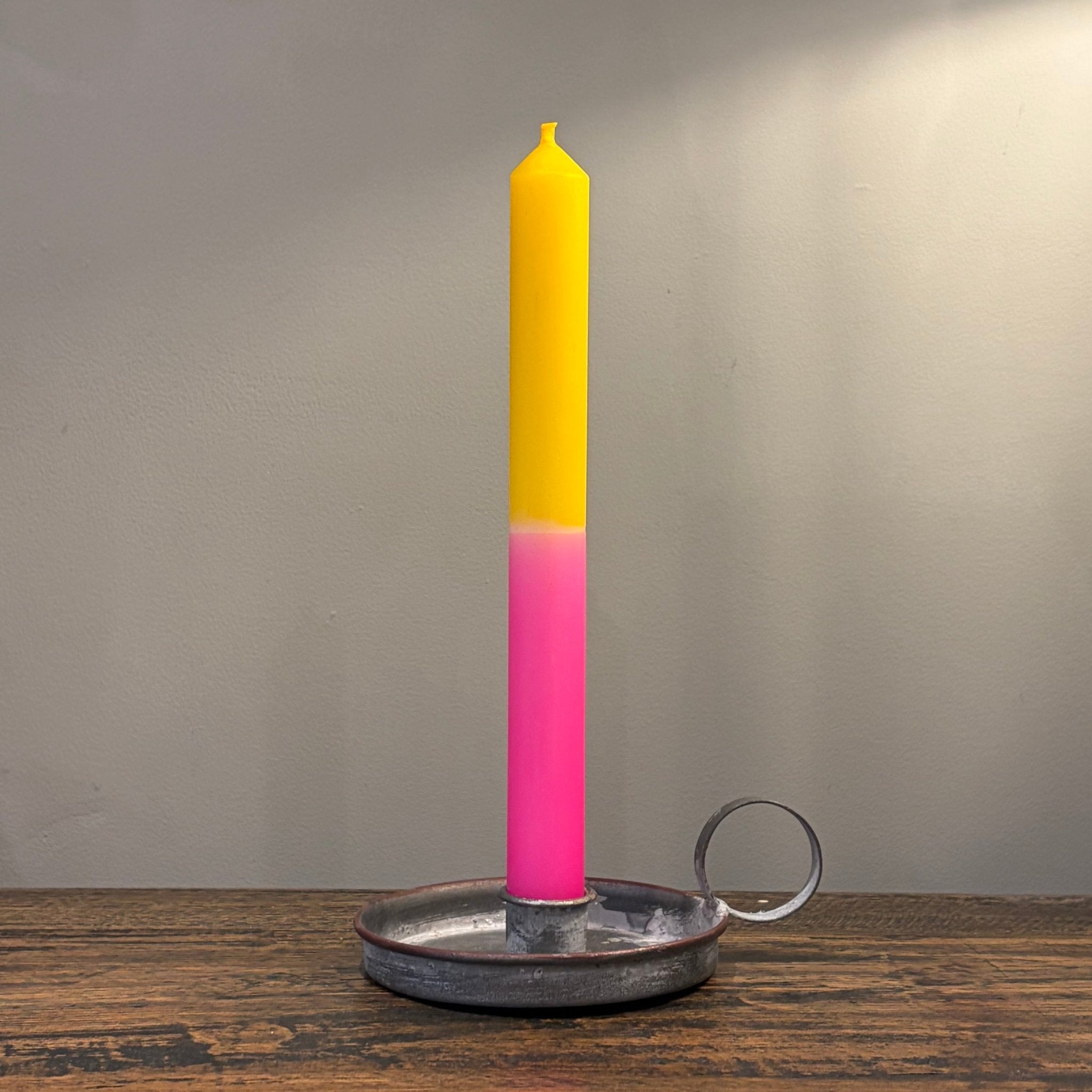 Flaxen Fuscia Dip Dye Dinner Candle - Bumble Living