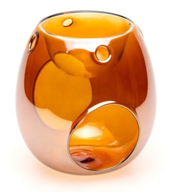 Freckleface Amber Glass Wax Burner - Bumble Living