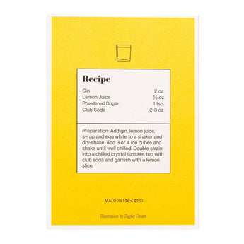 Set of extra long matches with Gin Fizz Cocktail design by The Matchbox Maker, ideal for lighting drinks or candles.