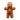 Felt gingerbread man decoration by Amica, a festive felt ornament with detailed stitching and cheerful design.