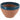 Small turquoise glazed rim planter by Grand Illusions featuring a smooth, rounded shape and glossy finish.