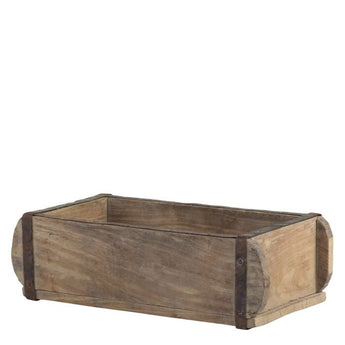 Chic Antique Grimaud Brick Mould for DIY brick projects, showing a rustic wooden mold with brick pattern details.