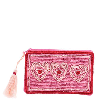 Handcrafted beaded coin purse - Heart - Bumble Living