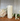 Chic Antique Leaf Pattern Macon Cream Pillar Candle, 64-hour burn time, featuring a elegant leaf design on cream-colored wax.