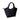 Black Lillie small tote handbag by Basket Basket, featuring a sleek compact design with double handles and minimalistic style.