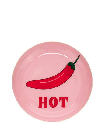 Mini round enamel trinket dish - Chilli pepper - Bumble Living