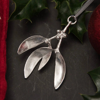 Mistletoe Pewter Decoration - Bumble Living