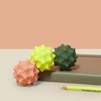 Green Odds Silicone Fidget Magnets toy by Baby Republic, showing flexible silicone magnets in a playful arrangement.