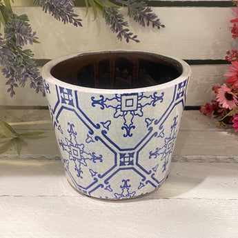 Blue Old Style Dutch Pot from Grand Illusions, featuring six assorted traditional Dutch-style kitchen pots.
