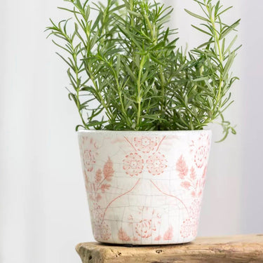 Three assorted old-style Dutch pots in rose pink by Grand Illusions, featuring traditional design and decorative details.