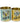 Set of two medium-sized Rex B2B olive oil storage tins with airtight lids, ideal for kitchen organization and preserving freshness.