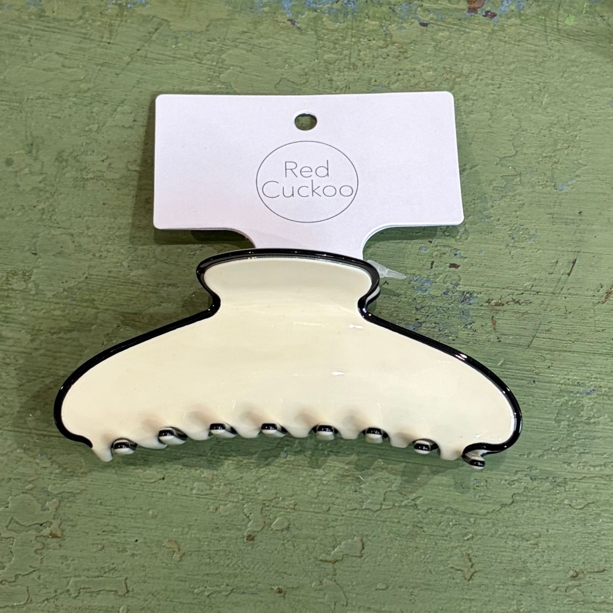 Oval Cream Hair Claw Clip - Bumble Living