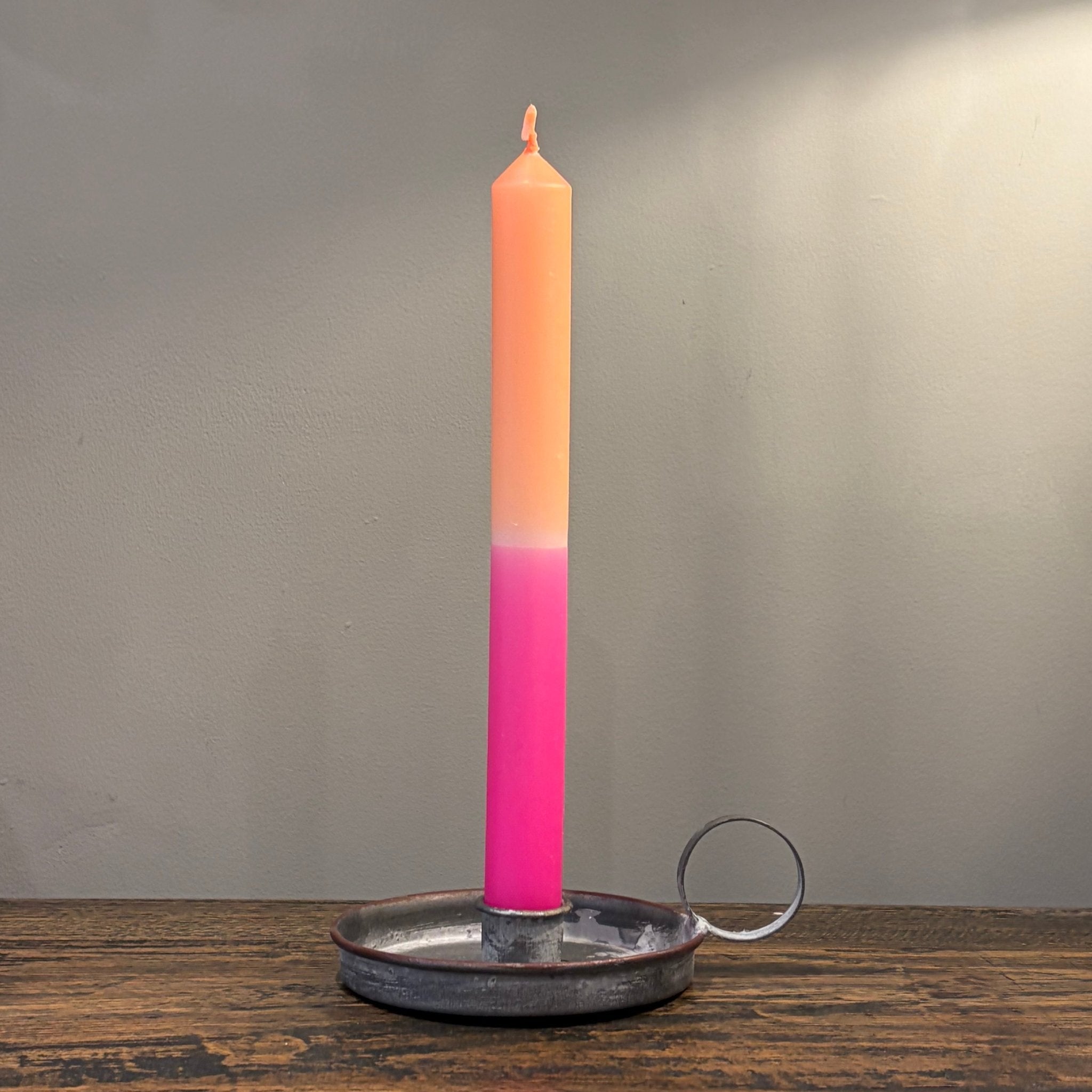 Peach Melba Dip Dye Dinner Candle - Bumble Living