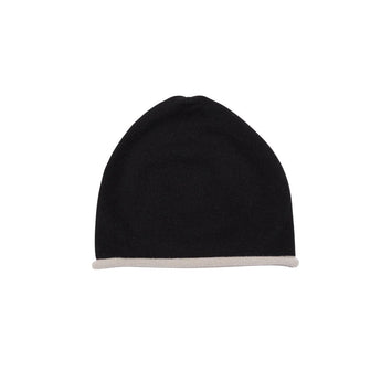 Chalk UK Pixie Women's knitted beanie hat in black and putty, featuring a cozy, stylish knit design.