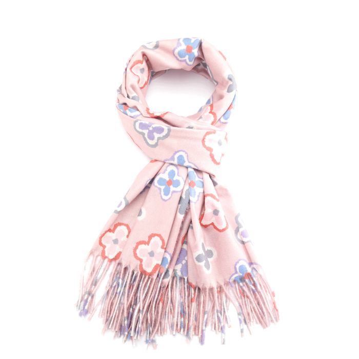 Pretty Floral Scarf- Pink - Bumble Living