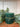 Rustic Scalloped Pillar Candle Emerald 100x100mm - Bumble Living