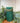 Rustic Scalloped Pillar Candle Emerald 70x130mm - Bumble Living