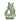 Sage lustre Gluggle Jug XL with a curved spout and decorative design, made by The Gluggle Jug Factory.