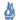 Sea blue lustre Gluggle Jug XL with a glossy finish and decorative spout, crafted by The Gluggle Jug Factory.