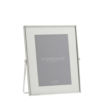 Silver-colored Widdop photo frame with white border, 4x6 inches, perfect for displaying cherished photos.