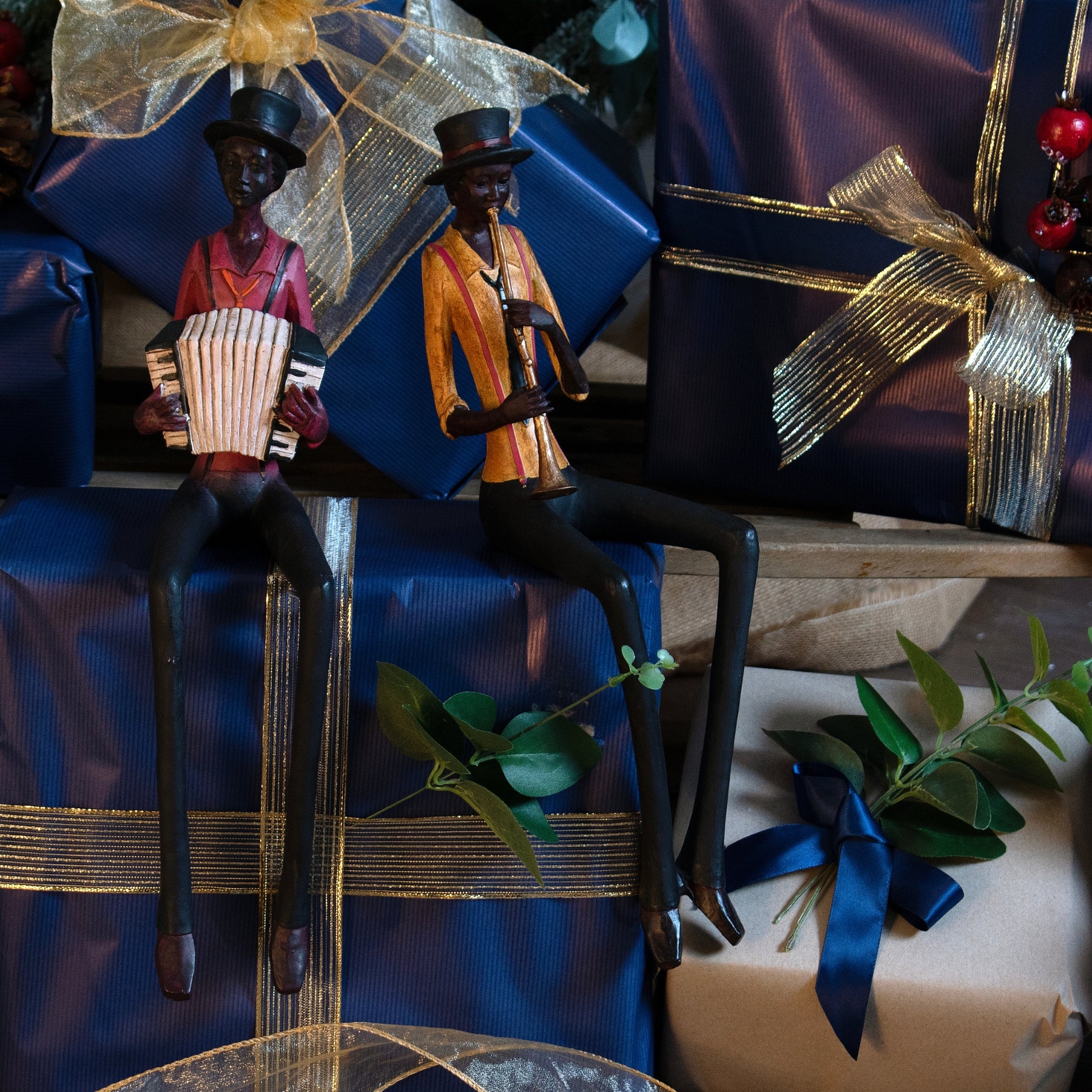 Sitting Jazz Band Squeeze Box Ornament | Bumble Living