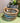 Small Straw And Corn Basket Blue Stripe With Handles - Bumble Living