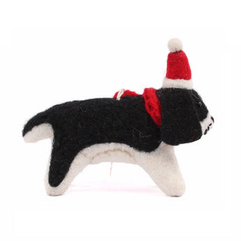 Spaniel With Hat & Scarf Assorted Felt Decoration - Bumble Living