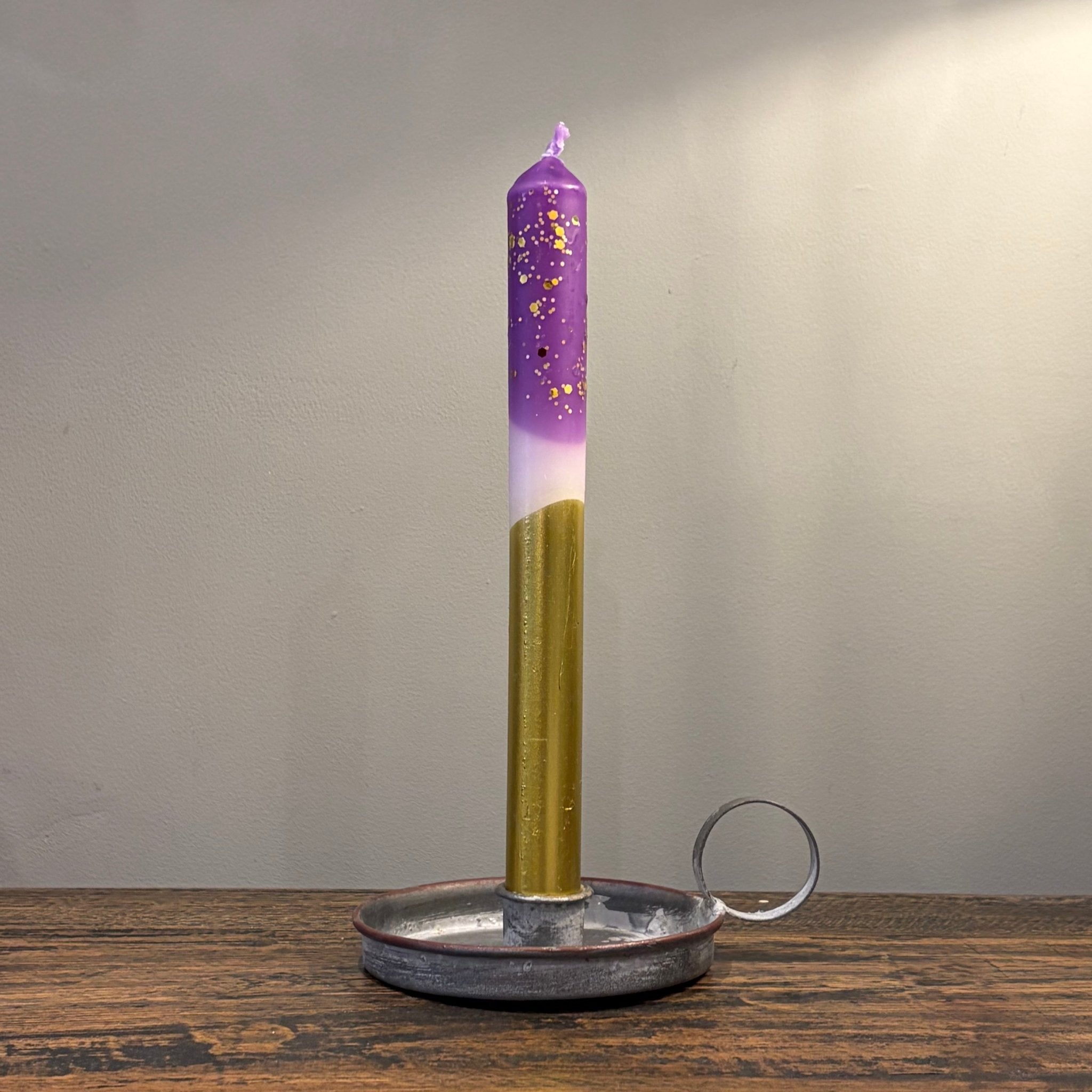Sugar Plum Fairies Dip Dye Dinner Candle - Bumble Living
